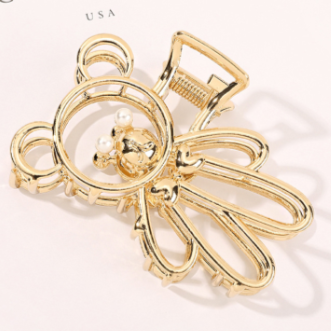 Clip Pinza Dorada Oso 2BB5