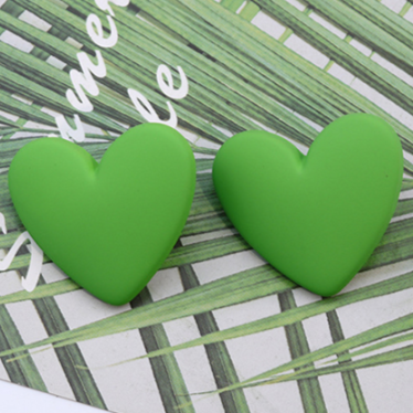 Aretes Corazón Verde 1AA2