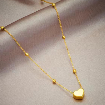 Collar Corazón Delicado Acero Inoxidable 1Q4