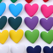 Aretes Corazón Verde 1AA2