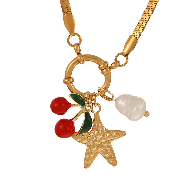 Collar Cereza de Verano Acero Inoxidable 1M5