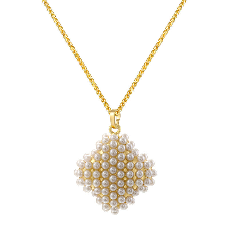 Collar Dorado con Perlitas Chapa de Oro 2z4