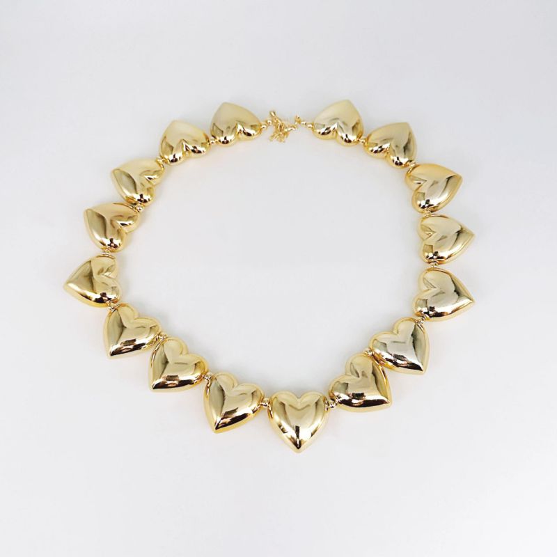Collar Corazones Dorados  2BB5