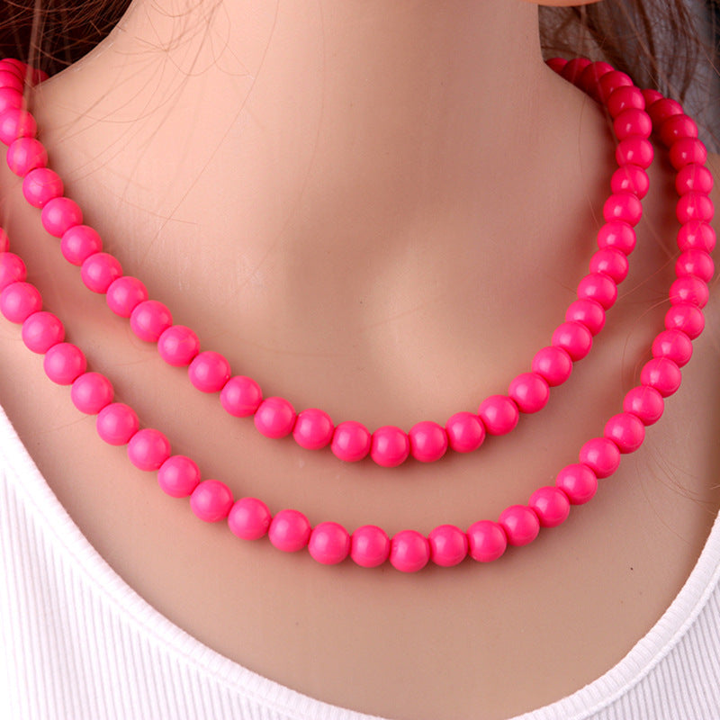 Collar Doble Bolas Fiusha  2BB7