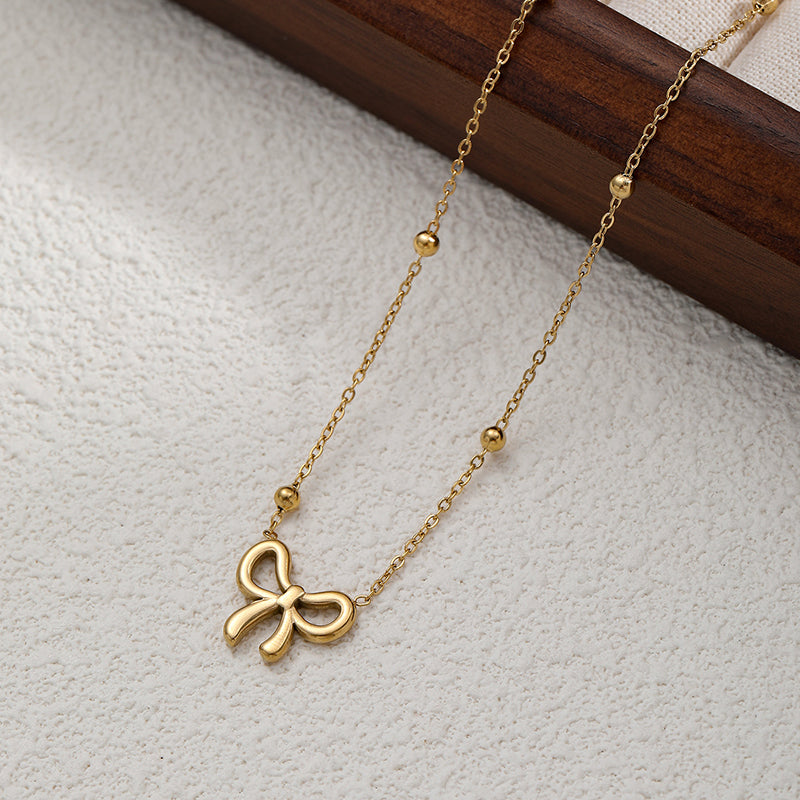 Collar Dorado Lazo Acero Inoxidable 1G1