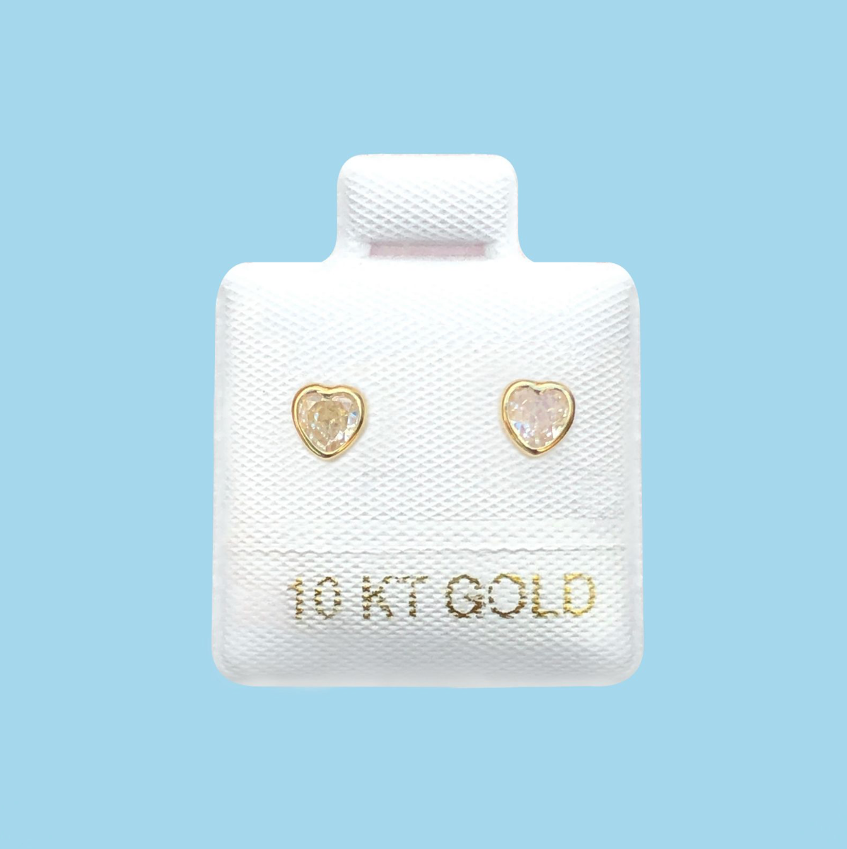 Broqueles Mini Corazón Oro 10K R767