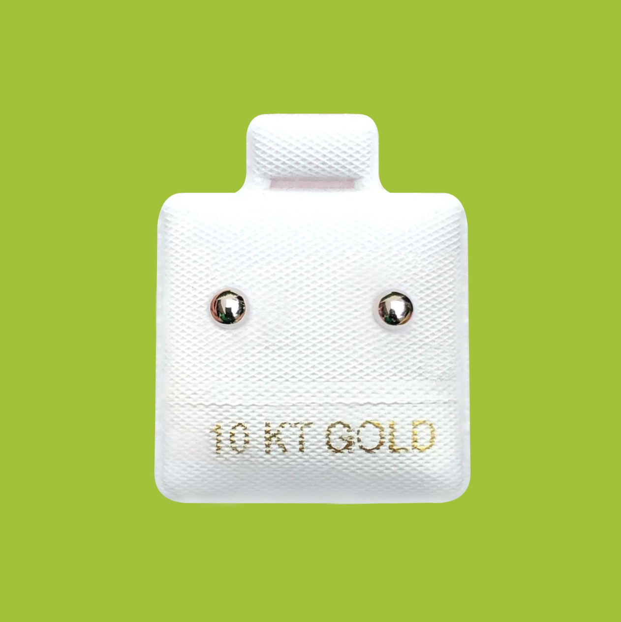 Broqueles Oro Blanco 10K Az263
