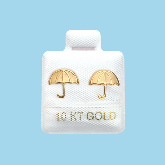 Broqueles Oro 10K Sombrilla Az355