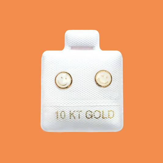 Broqueles Mini Carita Feliz Oro 10K R766