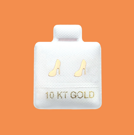 Broqueles Oro 10K Tacón Az353