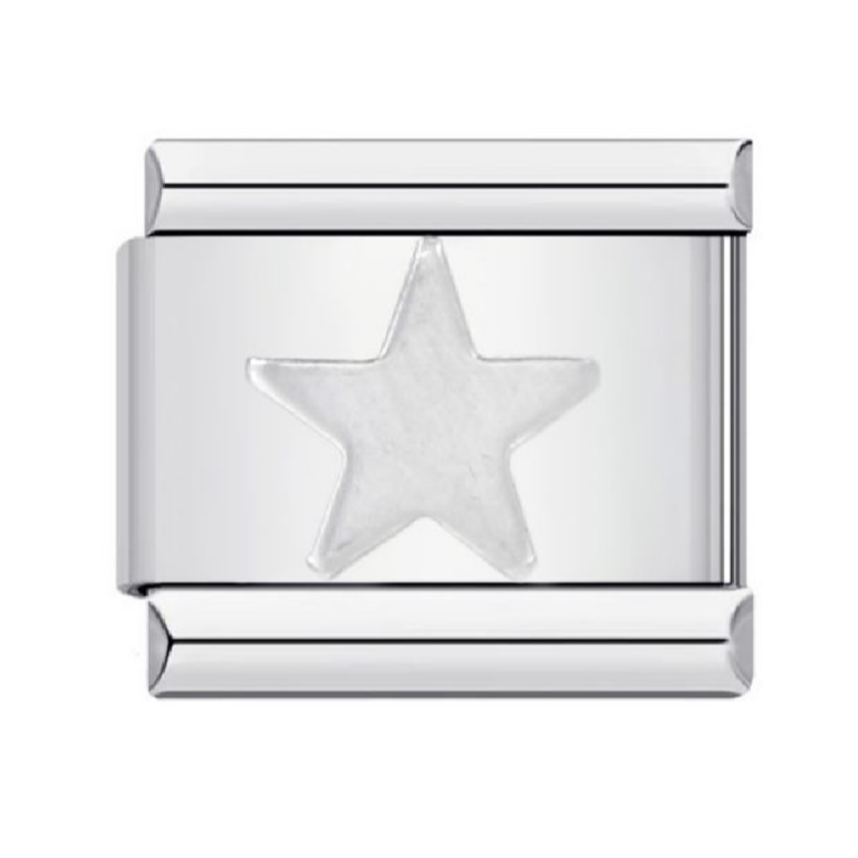 Charm Estrella Pulsera Italiana Acero Inoxidable Az281