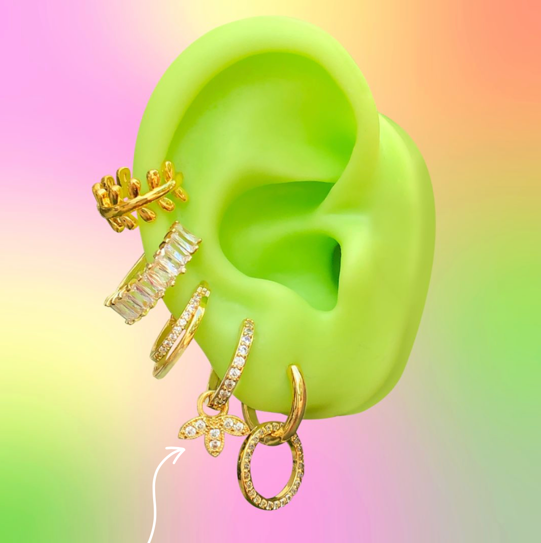 Hoops Zirconia Chapa de Oro Az31