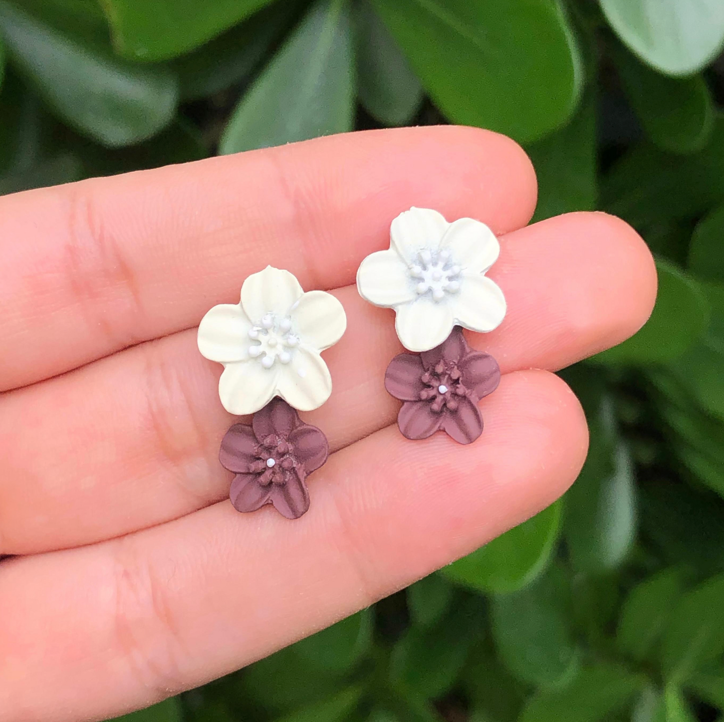 Aretes Flores Champán 1k2