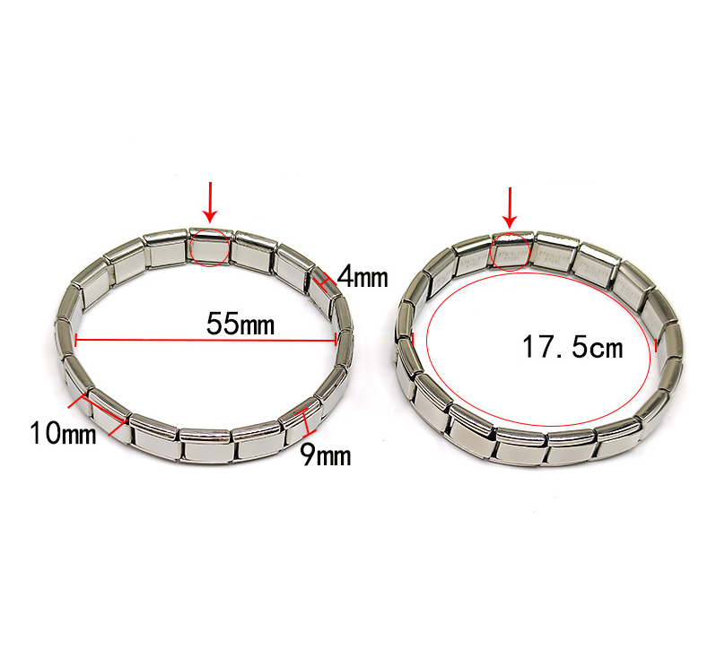 Pulsera Italiana Elastica Oro-Plata 2A6