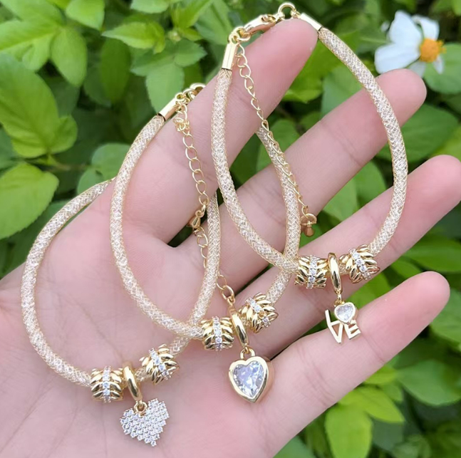 Pulsera Corazón Brillante Acero Inoxidable 3i3