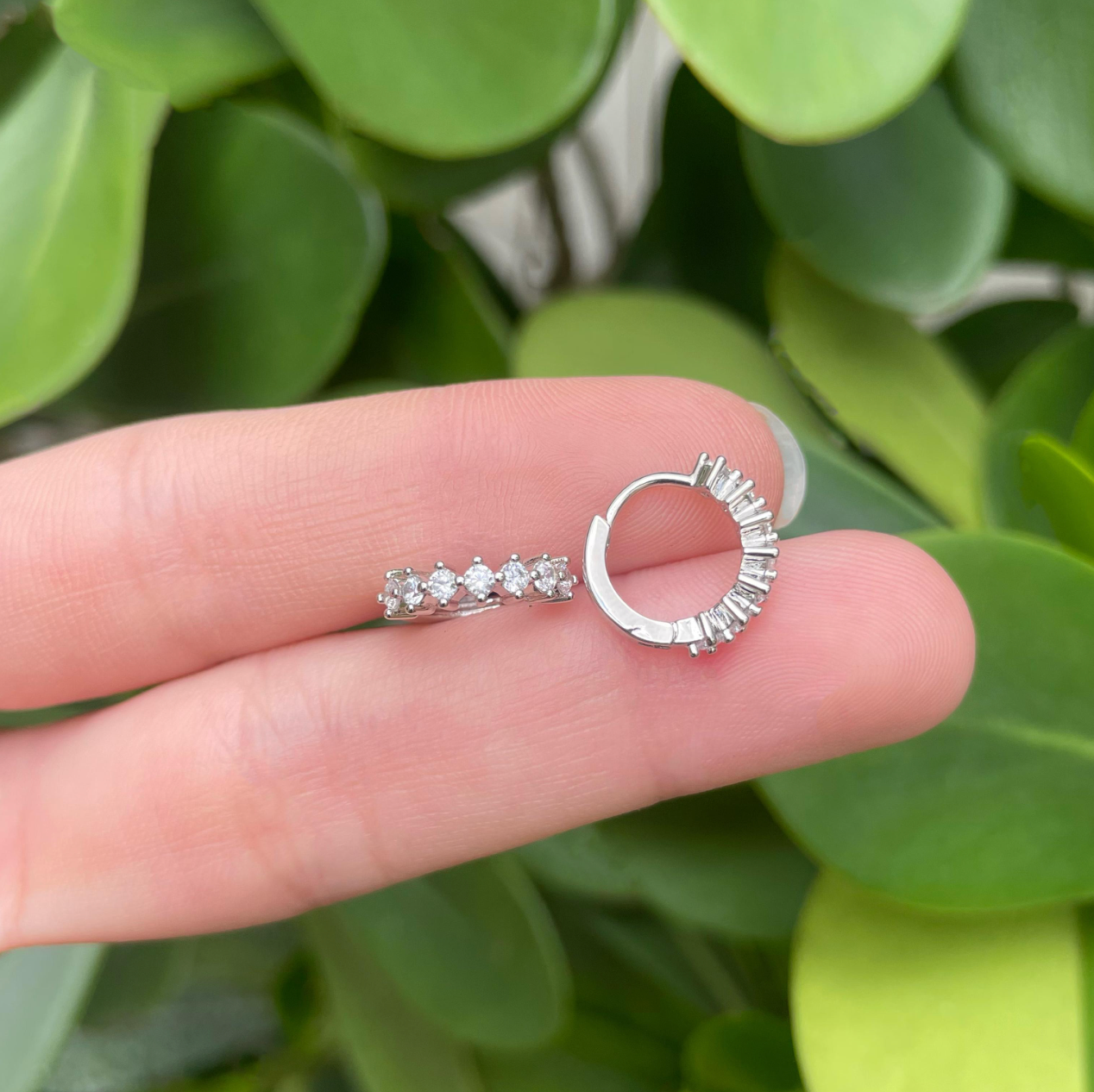 Aretes Arracada Zirconias Chapa de Oro Az10