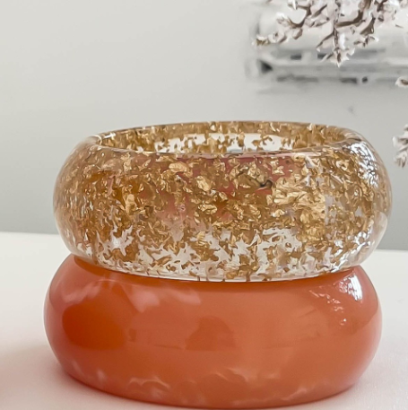 Pulsera Gruesa Destellos Dorados  4E14