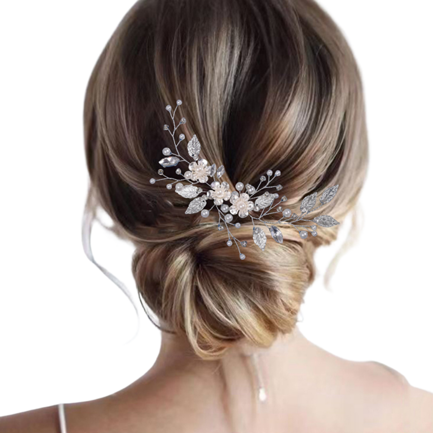 Flores Plateadas para Cabello 3K8