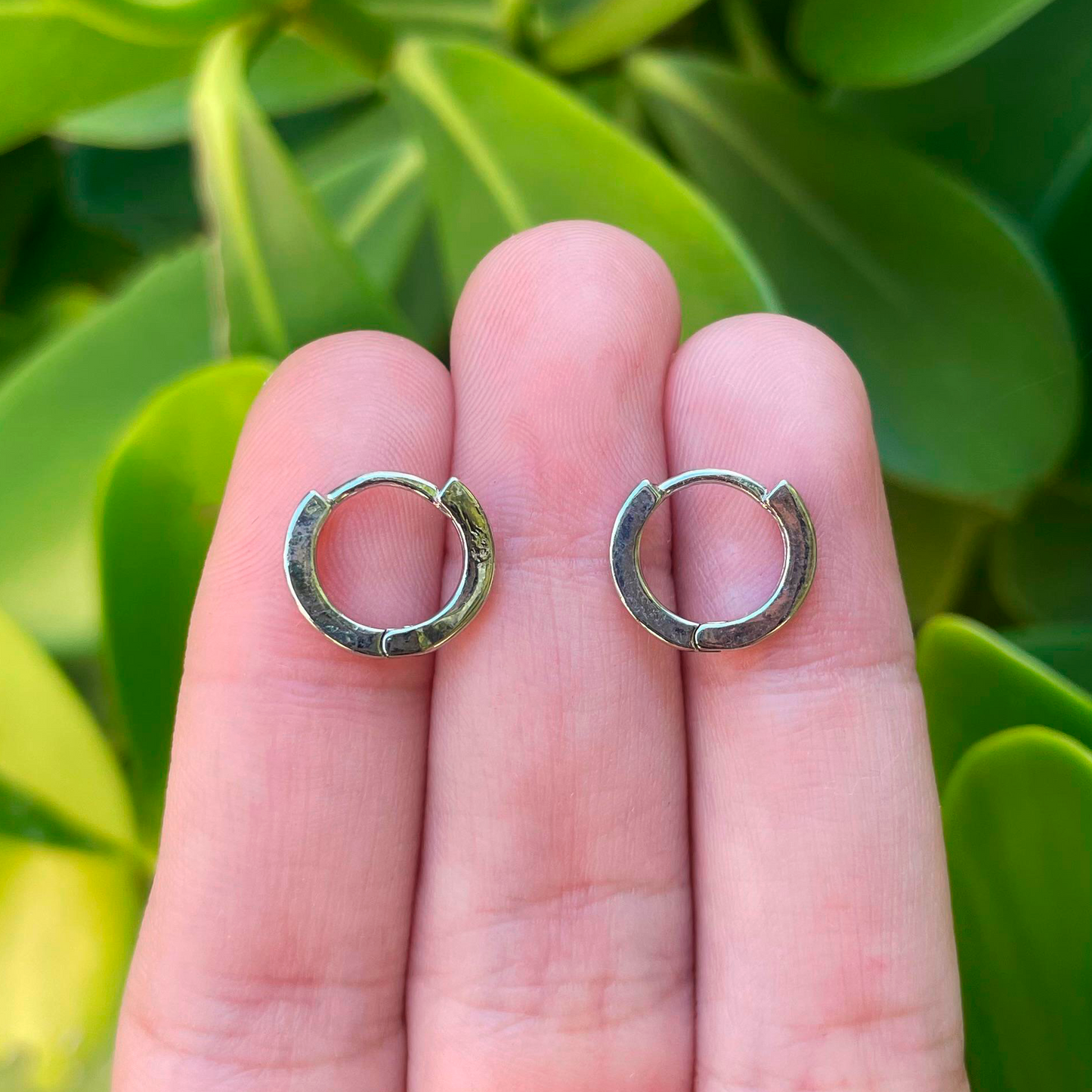 Aretes Arracada Plateada Chapa de Oro Az1