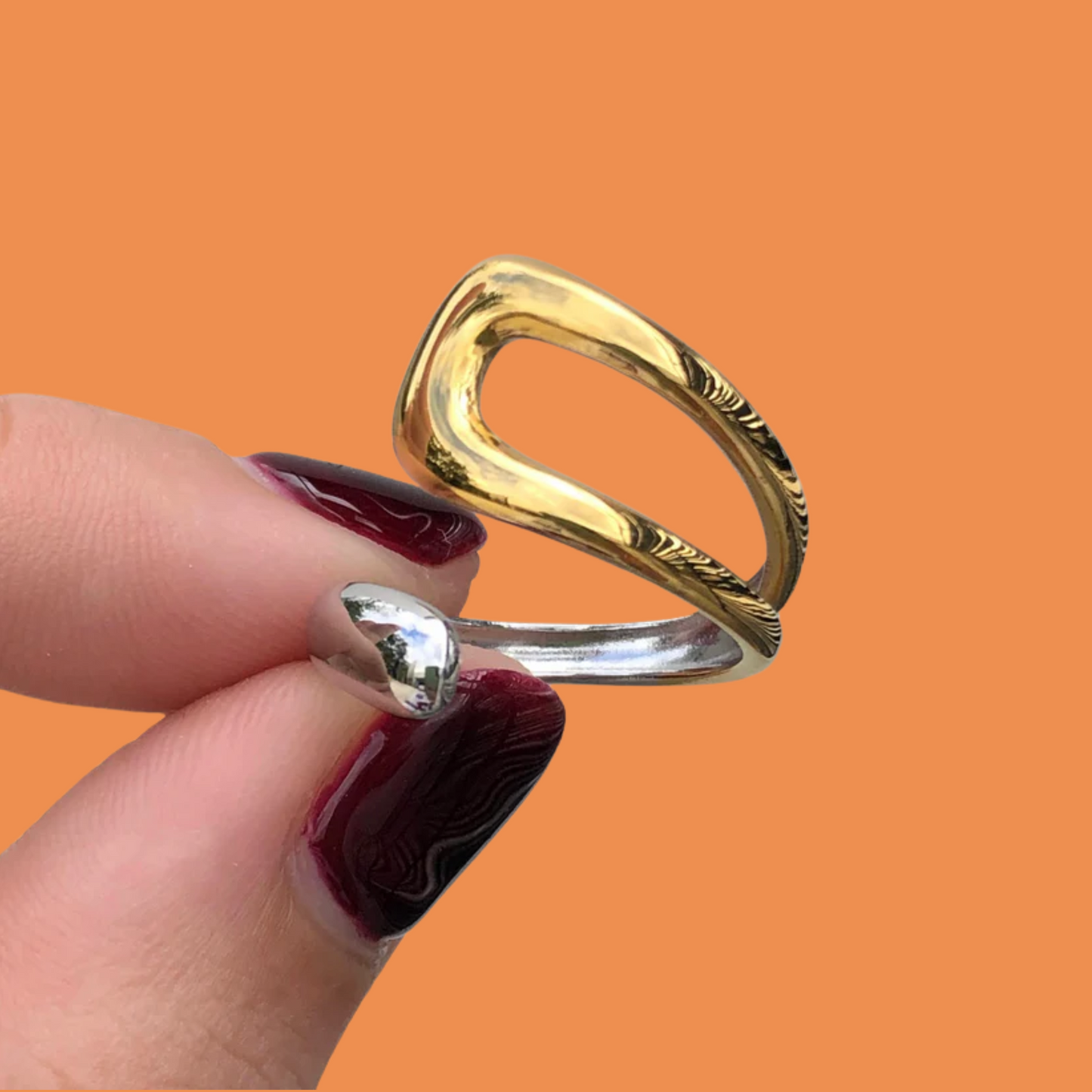 Anillo Oro-Plata Acero Inoxidable  1P6