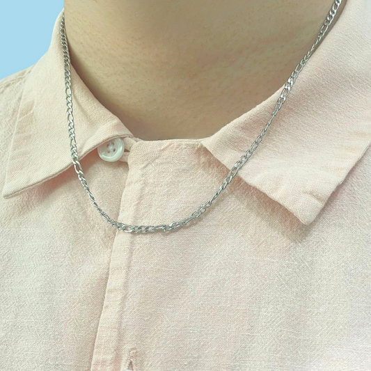 Collar Cadena Plateada 50mm Acero Inoxidable 2j8