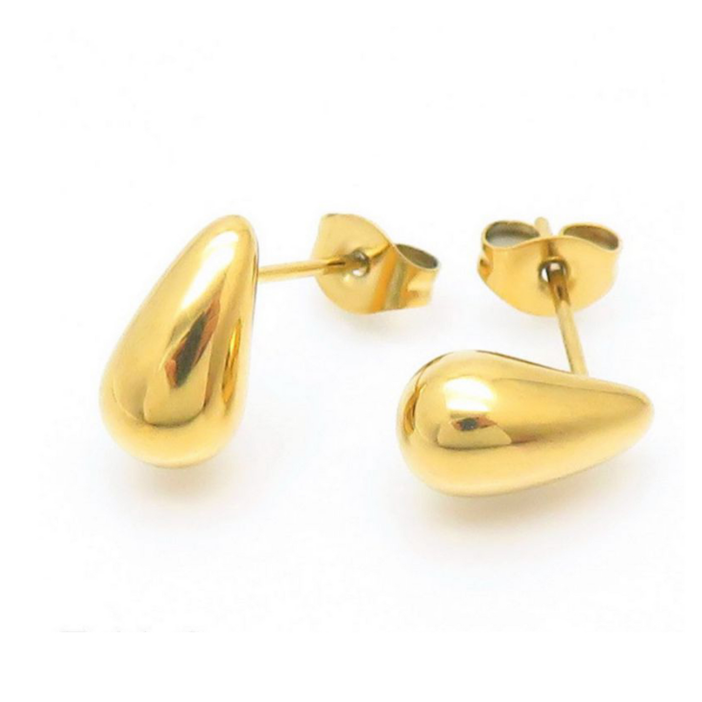 Aretes Gota Dorada Pequeña Acero Inoxidable 2i6