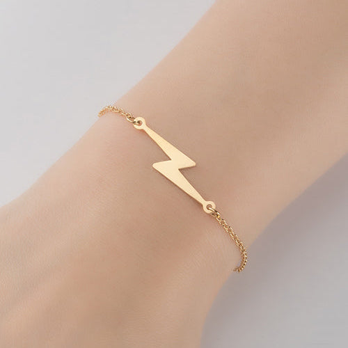 Pulsera Rayo Dorado Acero Inoxidable 1T1