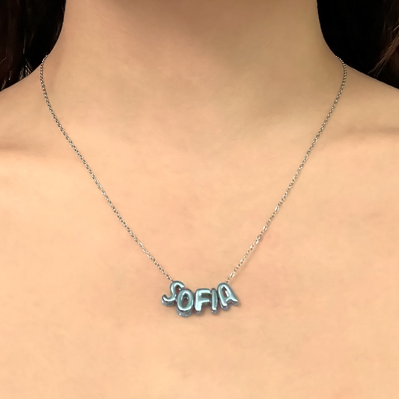 Personaliza Tu Collar Acero Inoxidable PLATEADO