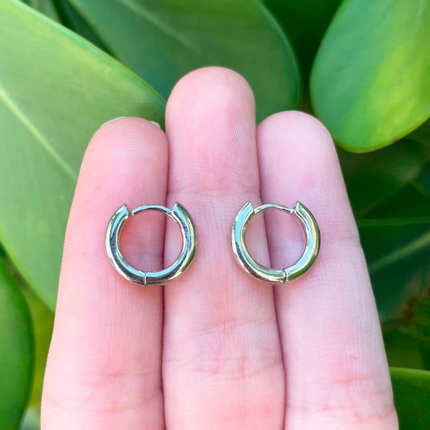 Aretes Arracadas Plateadas Chapa de Oro Az348