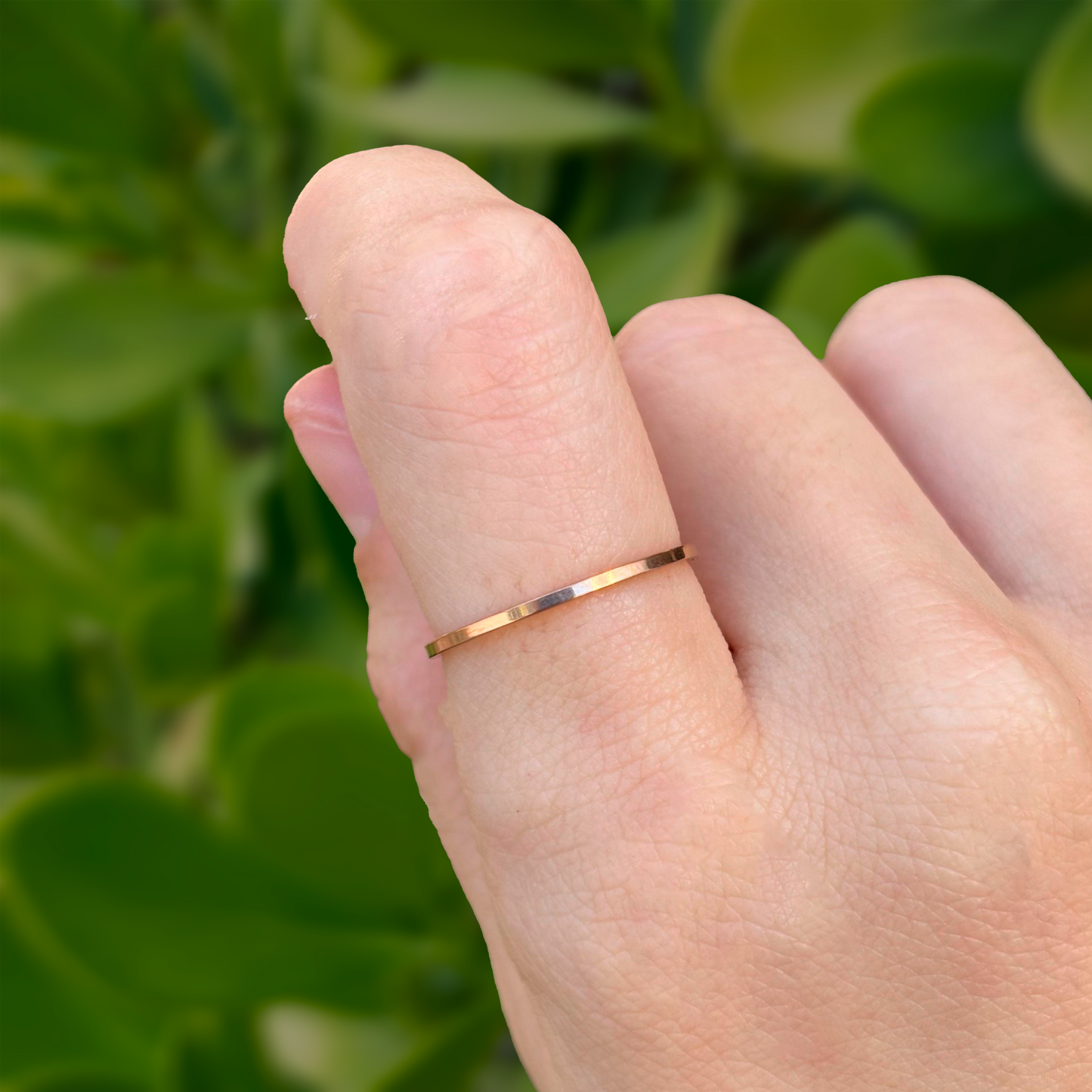 Anillo Aro Liso Oro Rosa Acero Inoxidable C614