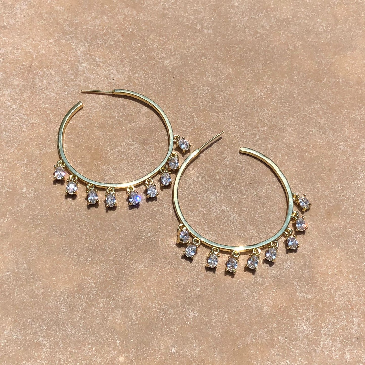 Aretes Arracadas Doradas AZ119