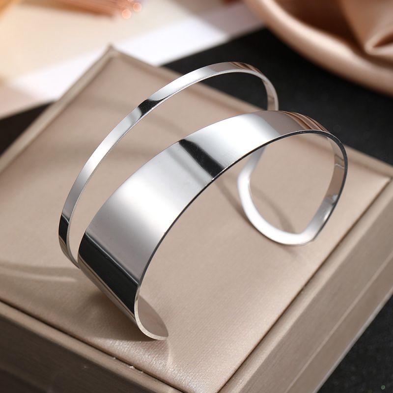 Pulsera Plateada Acero Inoxidable  4E37