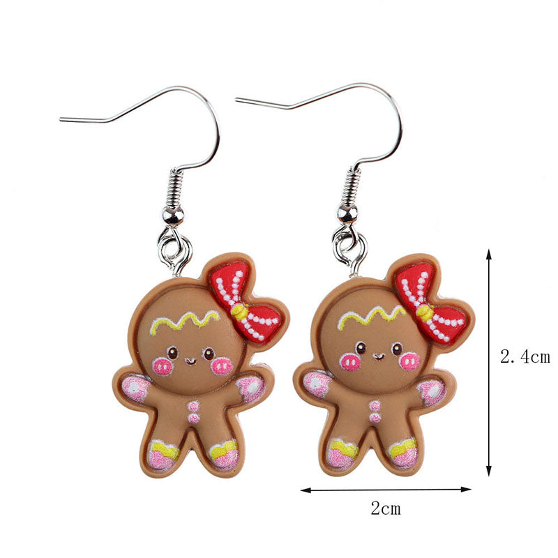 Aretes Galleta Jengibre Navidad 3L4
