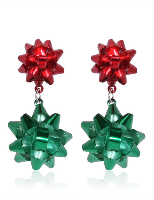 Aretes Doble Moño de Regalo 3j6