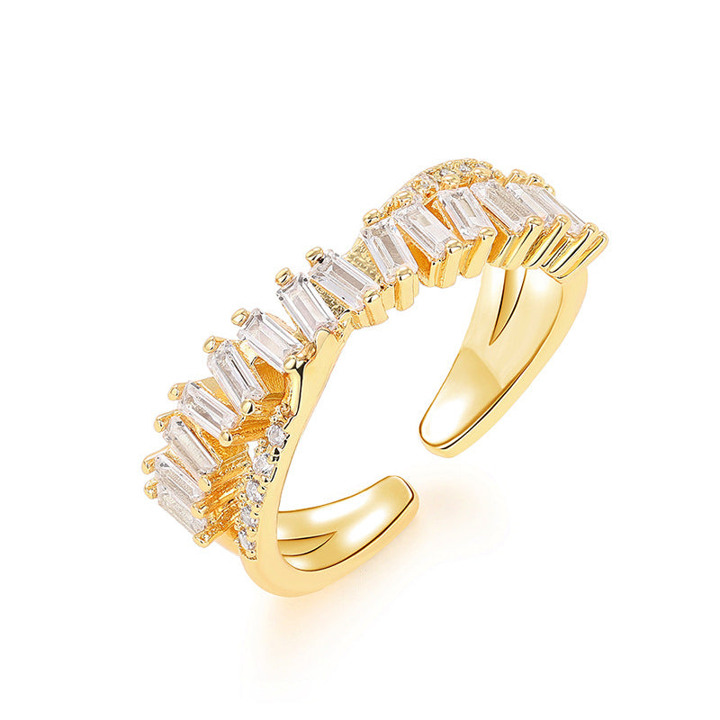 Anillo Dorado Ajustable  2N1