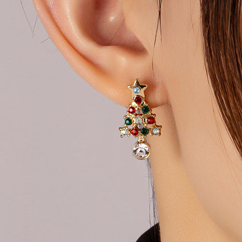 Aretes Arbolitos Dorados  3D1