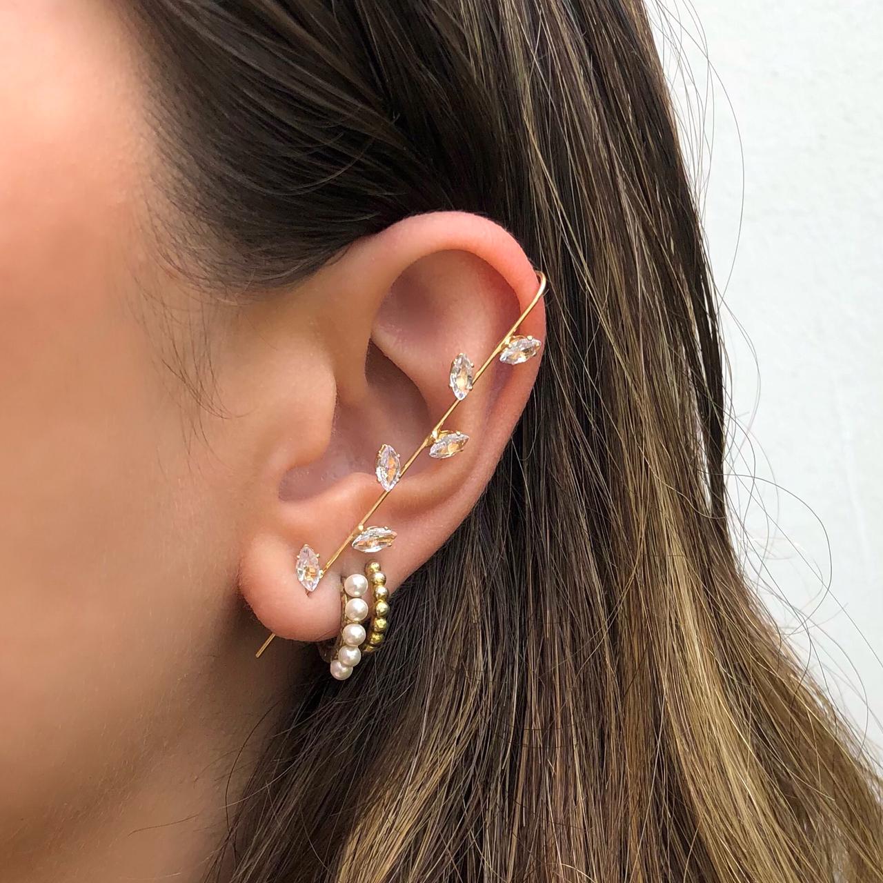 Clip de Oreja Star Chapa de Oro 3D5