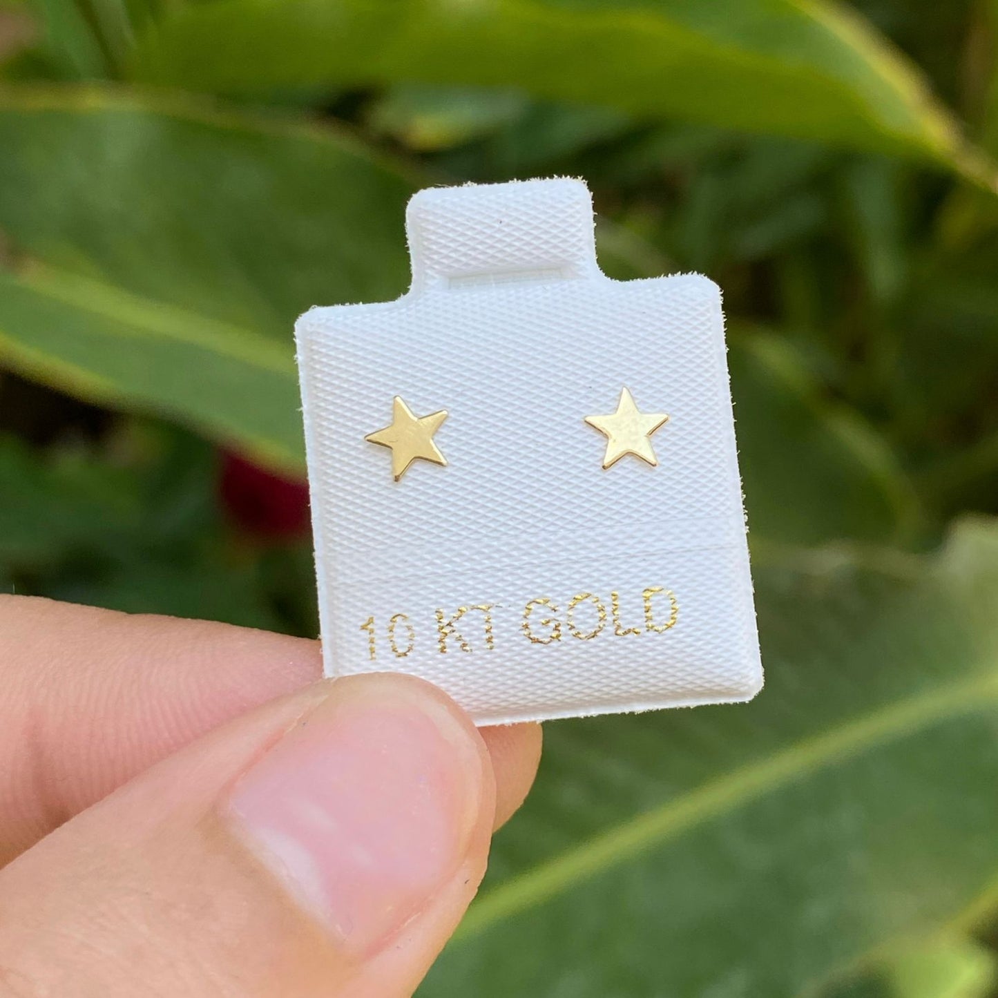 Broqueles Oro 10K Recto Estrella Az292