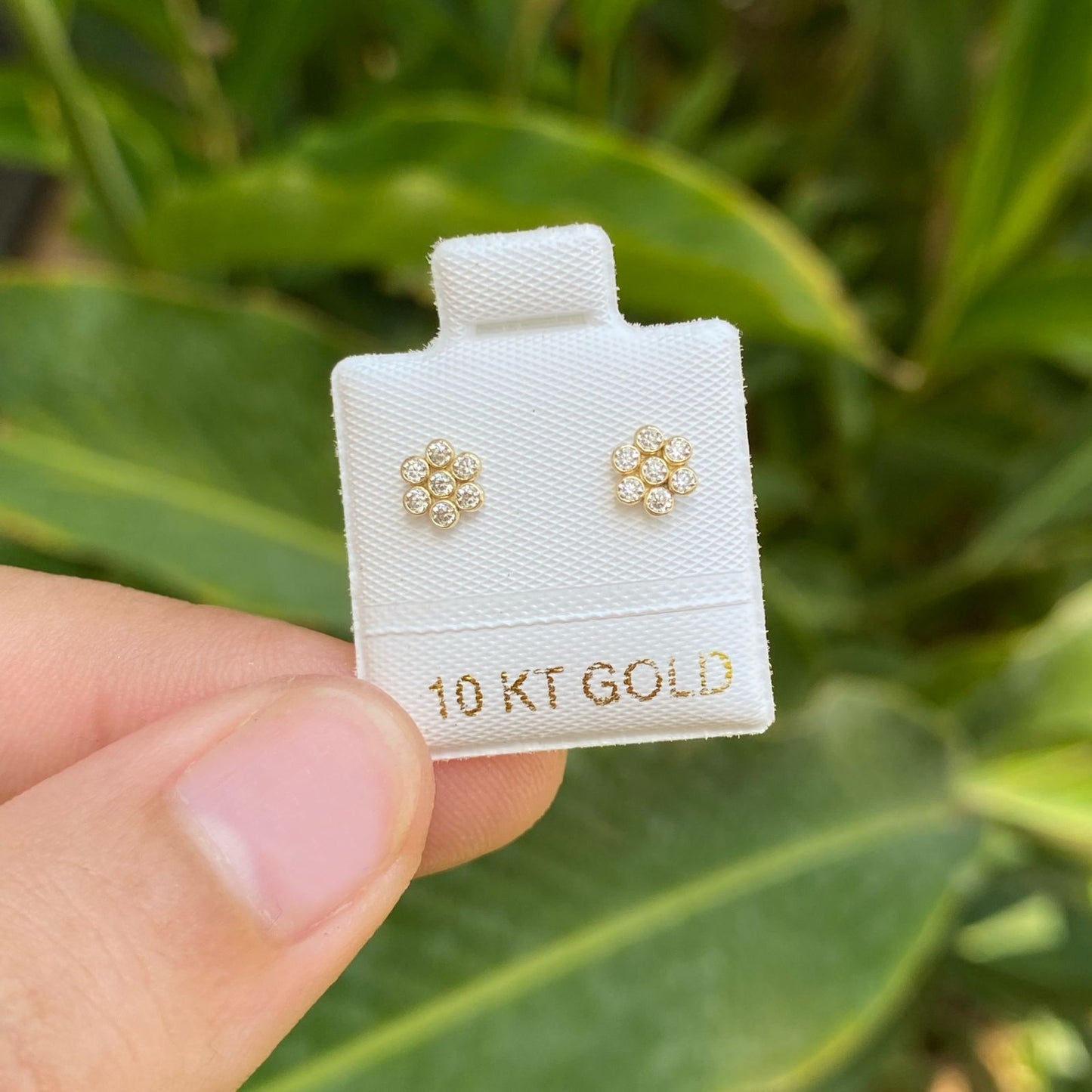 Broqueles Oro 10K Roseta Amarilla AZ416
