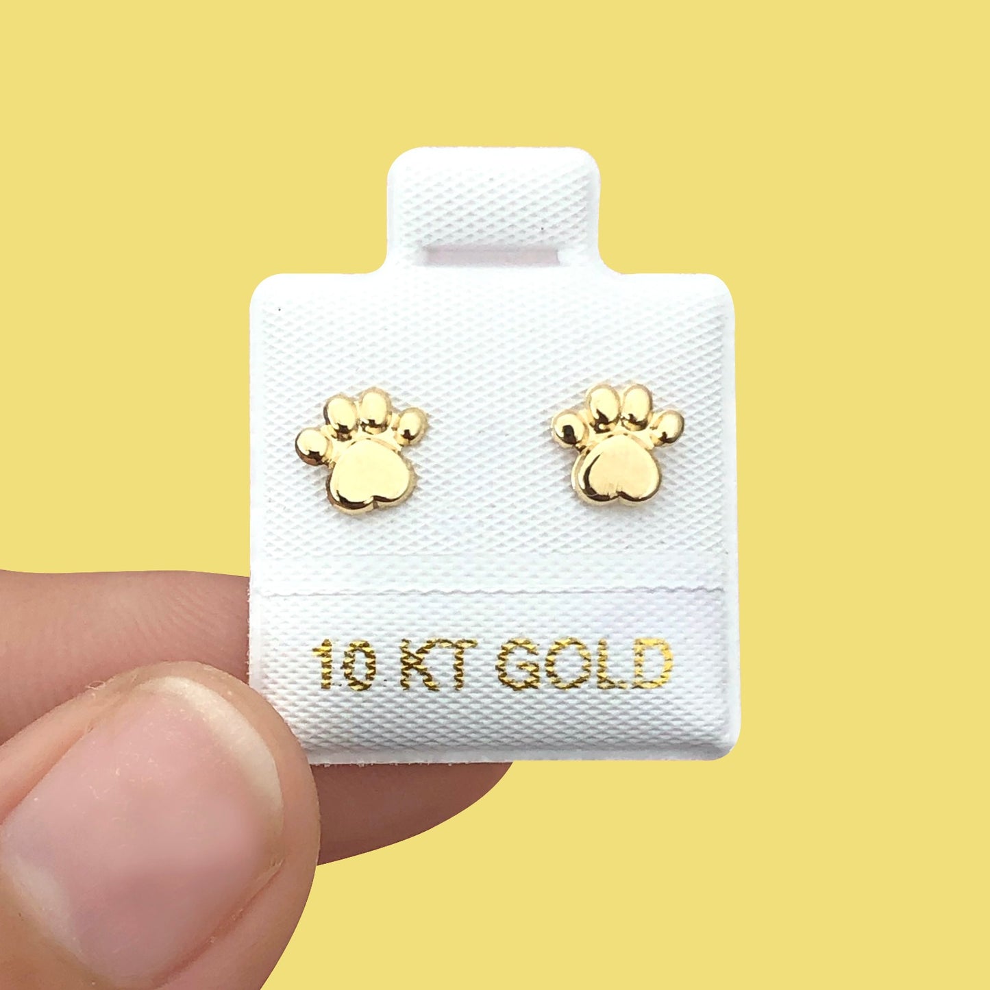 Broqueles Oro 10K Huella AZ440