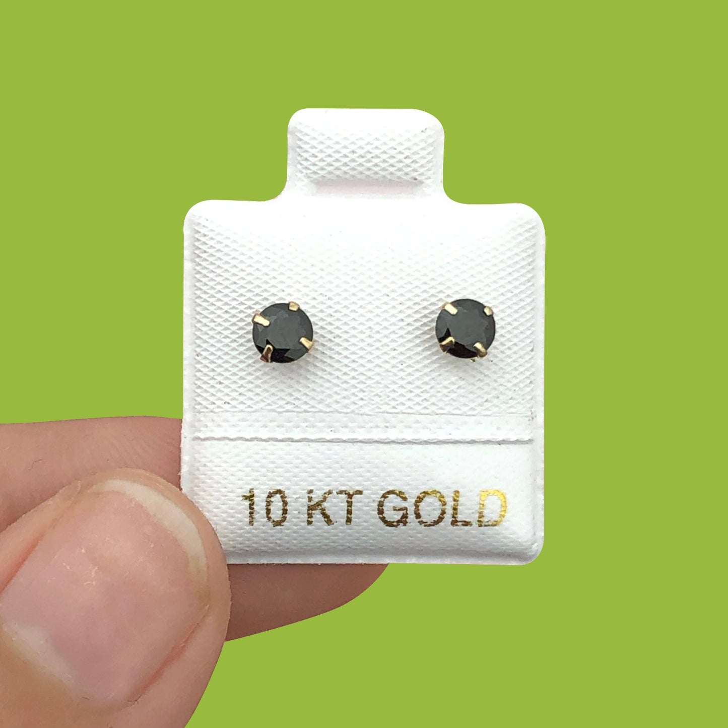 Broqueles Oro 10K Negro AZ419