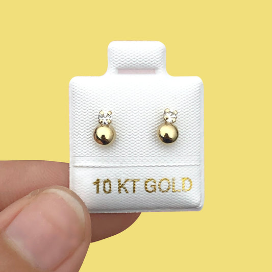 Broqueles Oro 10K Bolitas R733