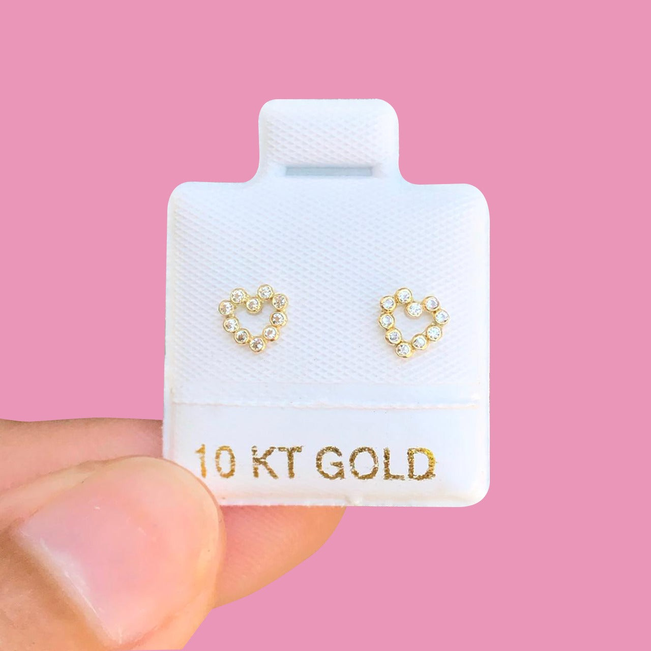 BROQUELES ORO 10K BBY CORAZON B R755