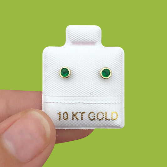 Broqueles Oro 10K Verde AZ425