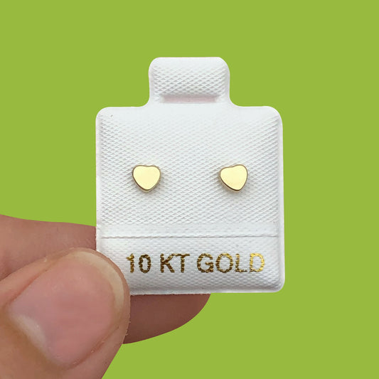 Broqueles Oro 10K Corazón Az424