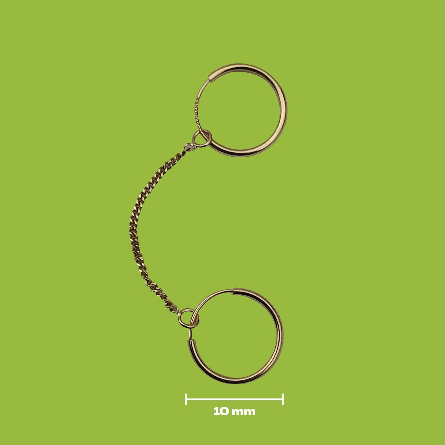 Broqueles Oro 10K Cadena Corta Dorada AZ422