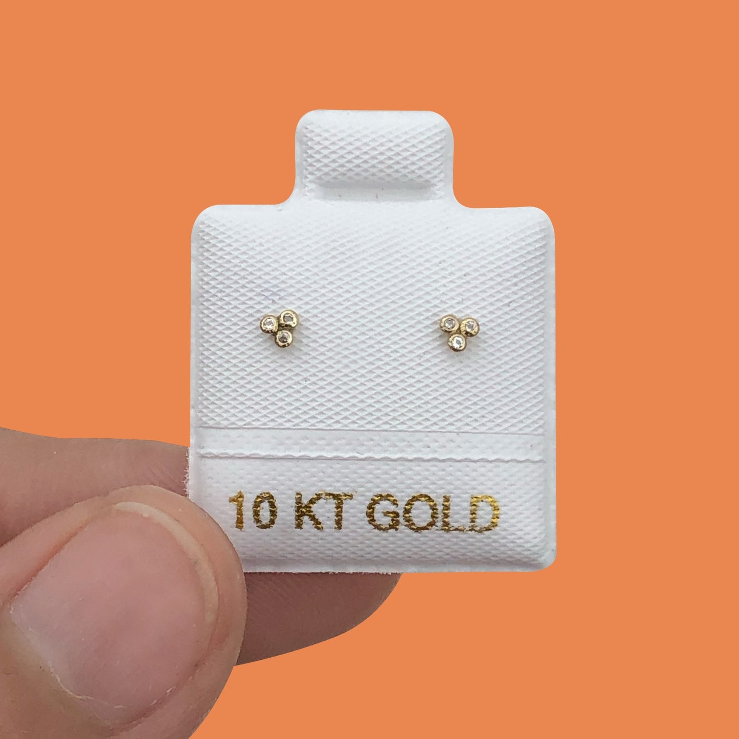 Broqueles Oro 10K Baby Trébol Az287