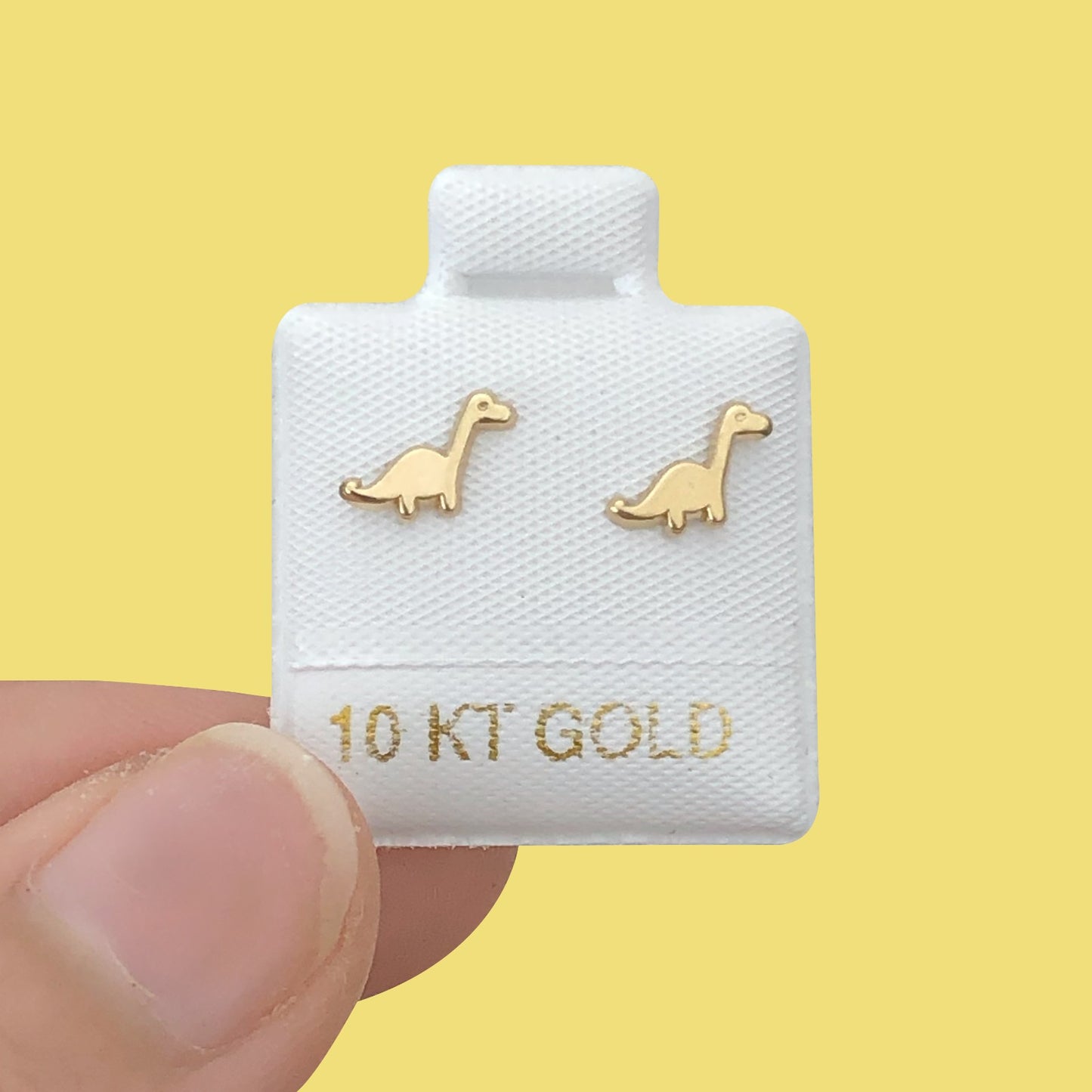 Broqueles Oro 10K Dino BB AZ328