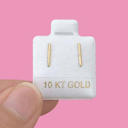 Broqueles Oro 10K Barra AZ335