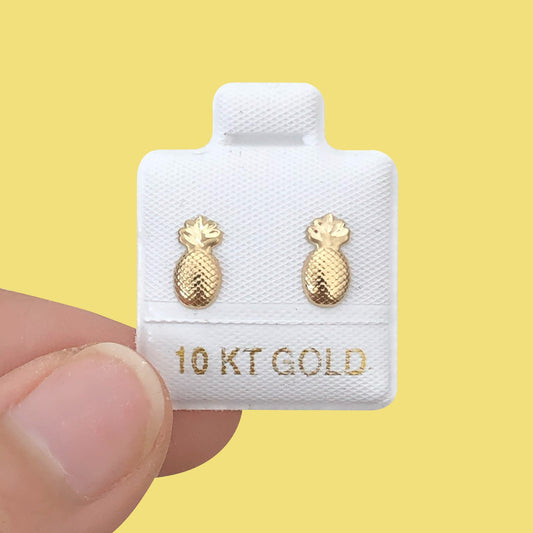 Broqueles Oro 10K Piña Az377